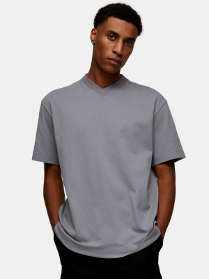 Grey V Neck T-shirt