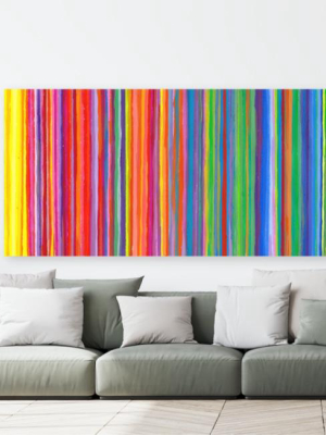 72 Inch Stripes Acrylic Wall Art