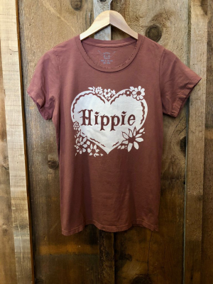 Hippie Womens Tee Rust/cream