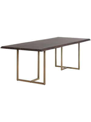 Donnelly Dining Table, Dark Mango