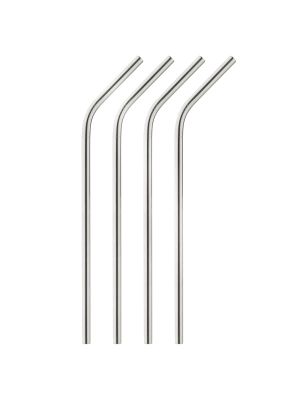 Stainless Steel Straws, Set Of 4