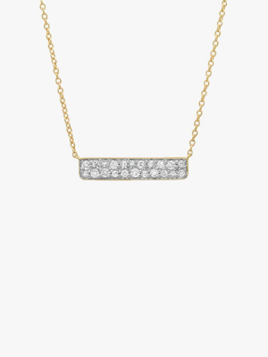 Diamond Staple Necklace