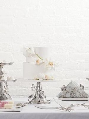 White Orchid Cake Stand