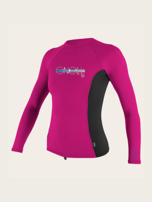 Girl's Premium Skins L/s Rash Guard