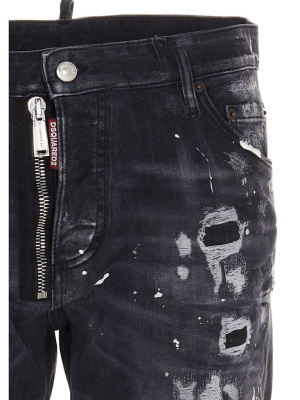 Dsquared2 Distressed Mid-rise Jeans