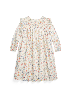 Floral Smocked Cotton Dress