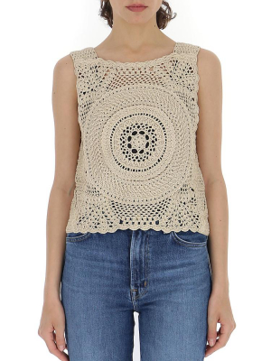 Alberta Ferretti Crotchet Tank Top