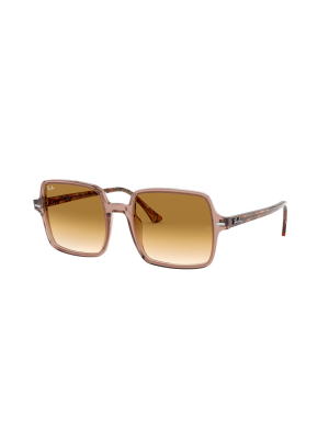 Ray-ban Rb1973 128151 Female Square Lifestyle Sunglasses Brown