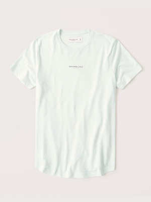 Curved Hem Mini Logo Tee