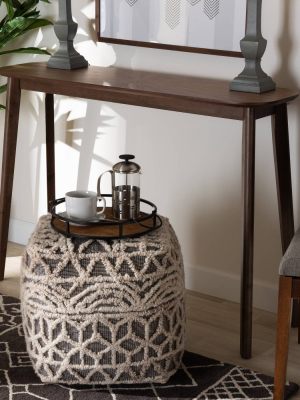 Wendy Wood Console Table Walnut - Baxton Studio