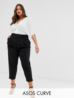 Asos Design Curve Tailored Smart High Waist Balloon Pants