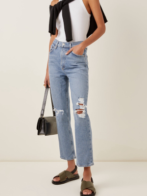 Wilder Stretch Mid-rise Straight-leg Jeans