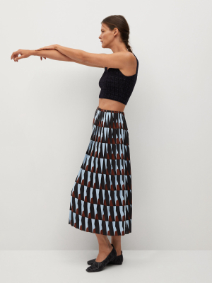 Geometric Print Skirt