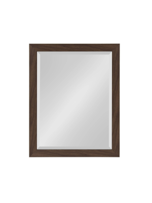 21" X 27" Beatrice Framed Wall Mirror Walnut Brown - Designovation