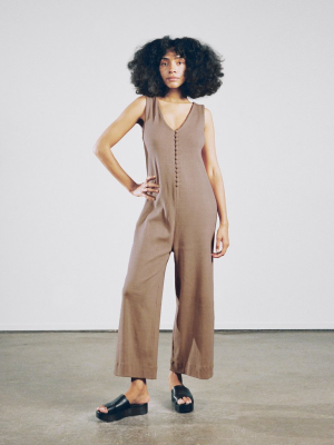 Mercury Jumpsuit | Shiitake | Organic + Earth Dyed