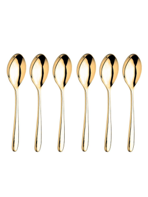 Inoxriv Novecento Gold 6-piece Coffee Spoon Set