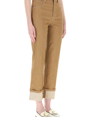 Chloé Cuffed Hem Jeans