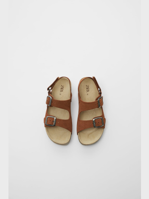 Leather Sandals With Buckles