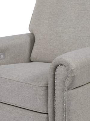 Linden Electronic Recliner And Swivel Glider In Eco-performance Fabric With Usb Port | Water Repellent & Stain Resistant