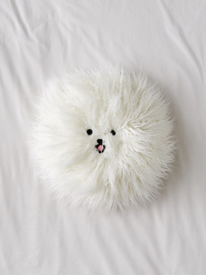 Fluffy Puppy Throw Pillow