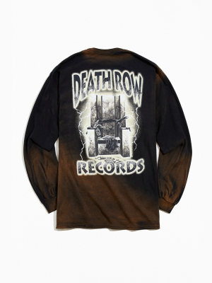 Death Row Records Lightning Bleach Dye Long Sleeve Tee