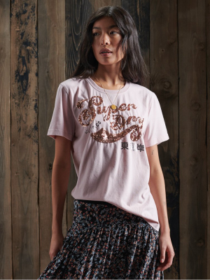 Script Sequin T-shirt