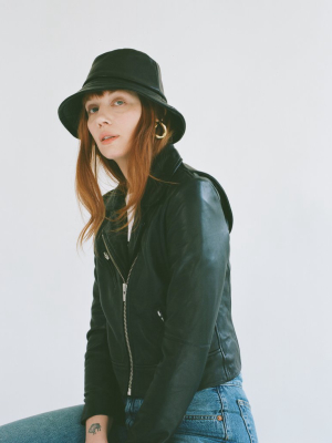 Ginger Leather Bucket Hat
