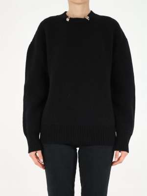 Bottega Veneta Ring Embellished Knit Sweater