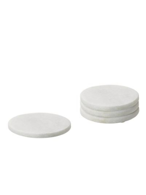 Marble Coasters Round Set Of Four