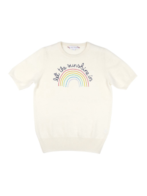 "let The Sunshine In" Short Sleeve Sweater