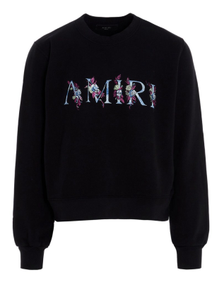 Amiri Floral Logo Embroidered Sweatshirt