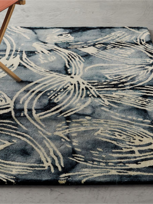 Pareo Blue And White Patterned Rug