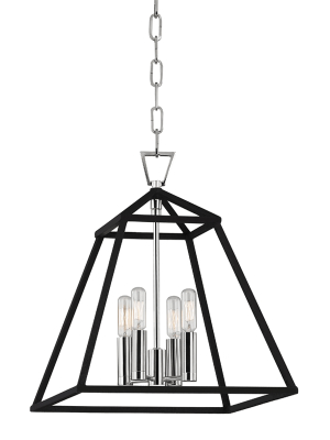 Hudson Valley Lighting Webster 4-bulb Pendant - Polished Nickel