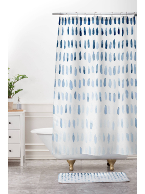 Proof Of Life Shower Curtain Blue - Deny Designs