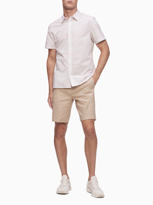 Tonal Stripe Button-down Short Sleeve Shirt