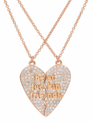 Bff 2-piece Heart Necklace