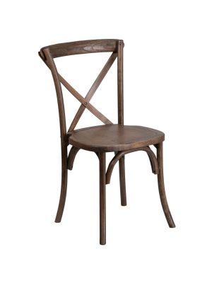 Flash Furniture Hercules Series Stackable Wood Cross Back Chair