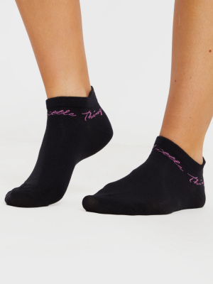 Prettylittlething Pink Sneaker Socks