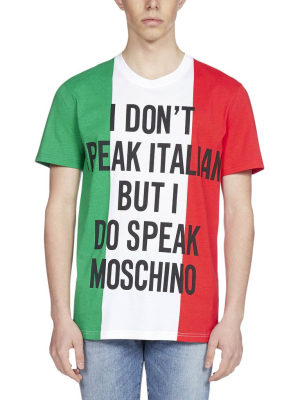 Moschino Slogan Printed T-shirt