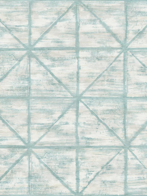 Ness Wallpaper In Aqua From The Lugano Collection By Seabrook Wallcoverings