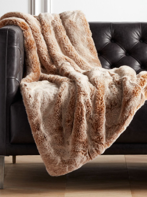 Premium Oatmeal Faux Fur Throw