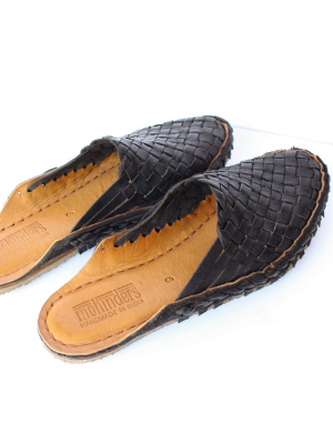 Mohinders - Women's City Slipper - Woven - Iron Dyed Leather