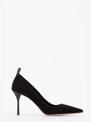 Miu Miu Logo Tape Pointed Toe Pumps