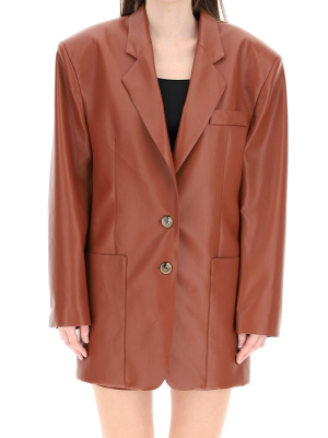 Nanushka Evan Faux Leather Blazer