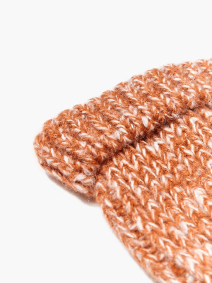 Marled Knit Foldover Beanie