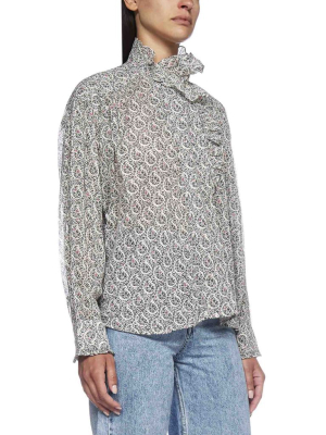 Isabel Marant Étoile Ruffled Paisley Printed Blouse