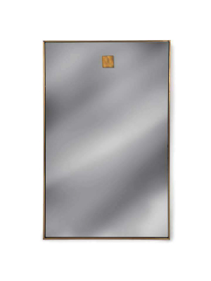 Hanging Rectangle Mirror (natural Brass)