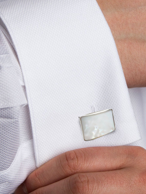 Cl550302 | Sterling Silver & Mother Of Pearl Cufflinks