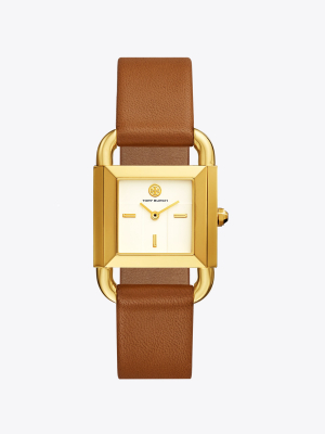 Phipps Watch, Luggage Leather/gold-tone, 29 X 41 Mm
