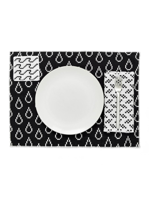 Bitmap Placemats Black And White